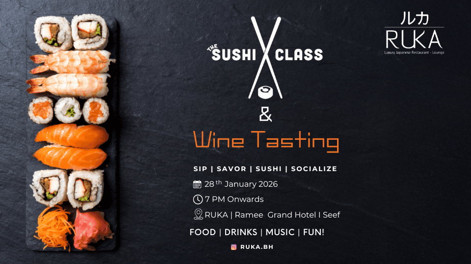 Sushi Rolling Classes & Wine Tasting in Manama
